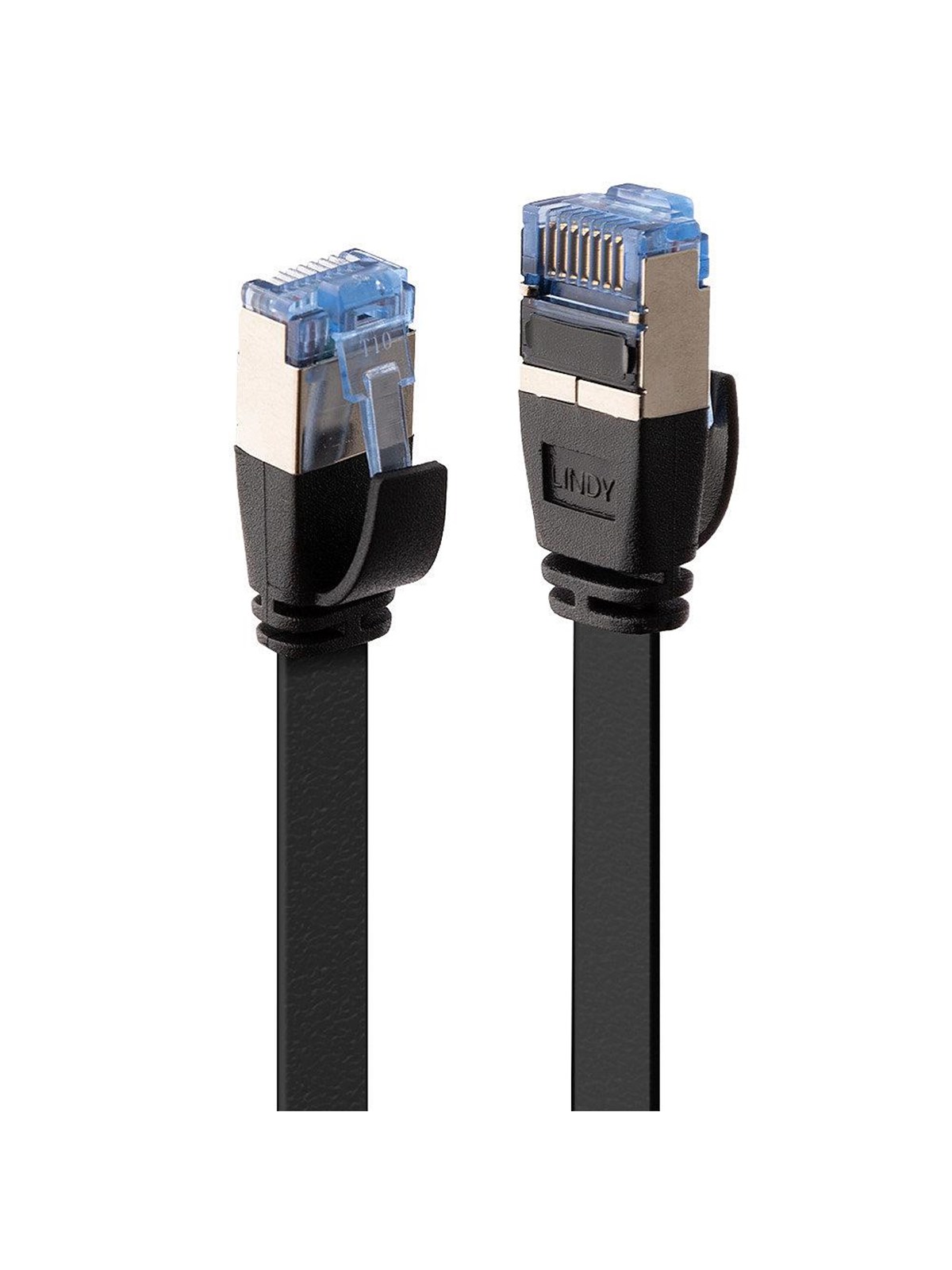 Lindy Cat 6A U/FTP Flat Network Cable - 10m - Schwarz - 10m