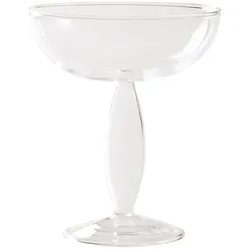 Zafferano Dorici Set aus 4 mundgeblasenen, klaren Borosilikatglasbechern - klassisch-modernes Design für Cocktails, Schaumweine und elegante Desserts