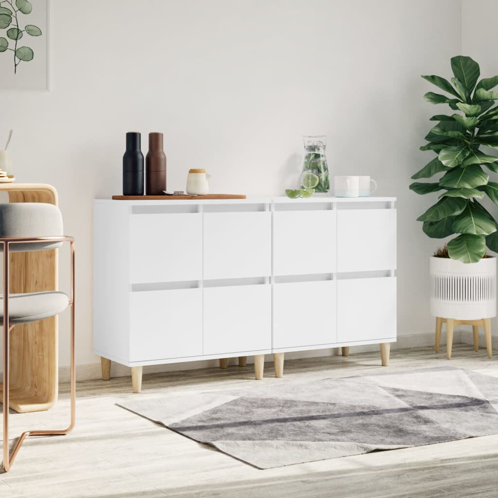 Norden Home Dave 60cm Sideboard White 70cm H X 60cm W X 60cm D