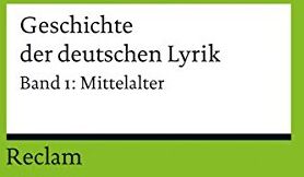 Franz-Josef Holznagel - Geschichte der deutschen Lyrik: Band 1: Mittelalter (Reclams Universal-Bibliothek) - Preis vom 01.10.2026 17:08:56 h
