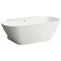 Laufen Lua Badewanne H2200870000001 170x85,5cm, wandangebunden, Marbond, ohne Armaturenlöcher