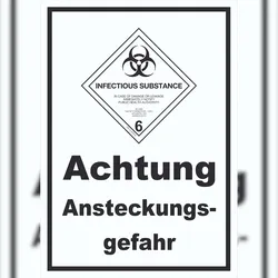 HB-Druck Schild Ansteckungsgefahr Infectious Substance hochkant A3 (297x420mm)