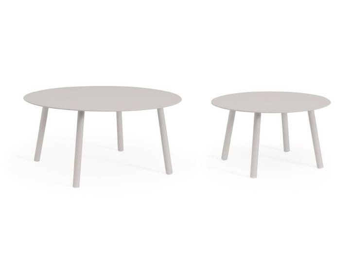 Feeling4Home Couchtisch Aminta 2er-Set aus Aluminium, Sand
