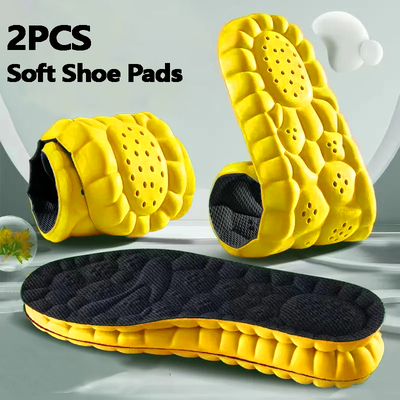 Stylish Soles Seeker Sport Insoles With 4D Shock Absorption Breathable Cushion Running Insoles Deodorant Comfort Fit For Men And Women black 39 40