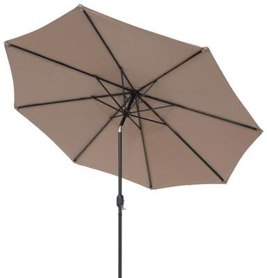 Costway 10 Feet Outdoor Patio Umbrella with Tilt Adjustment and Crank-Tan