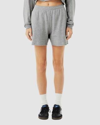 Bella + Canvas BC3787 Women's Cutoff Fleece Shorts in Heather size Large 3787