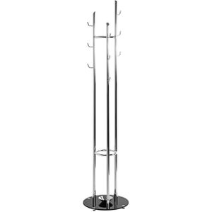 Haku-Möbel Garderobenständer Nerix, silber, mit 9 Haken, aus Metall, 183 x 40cm