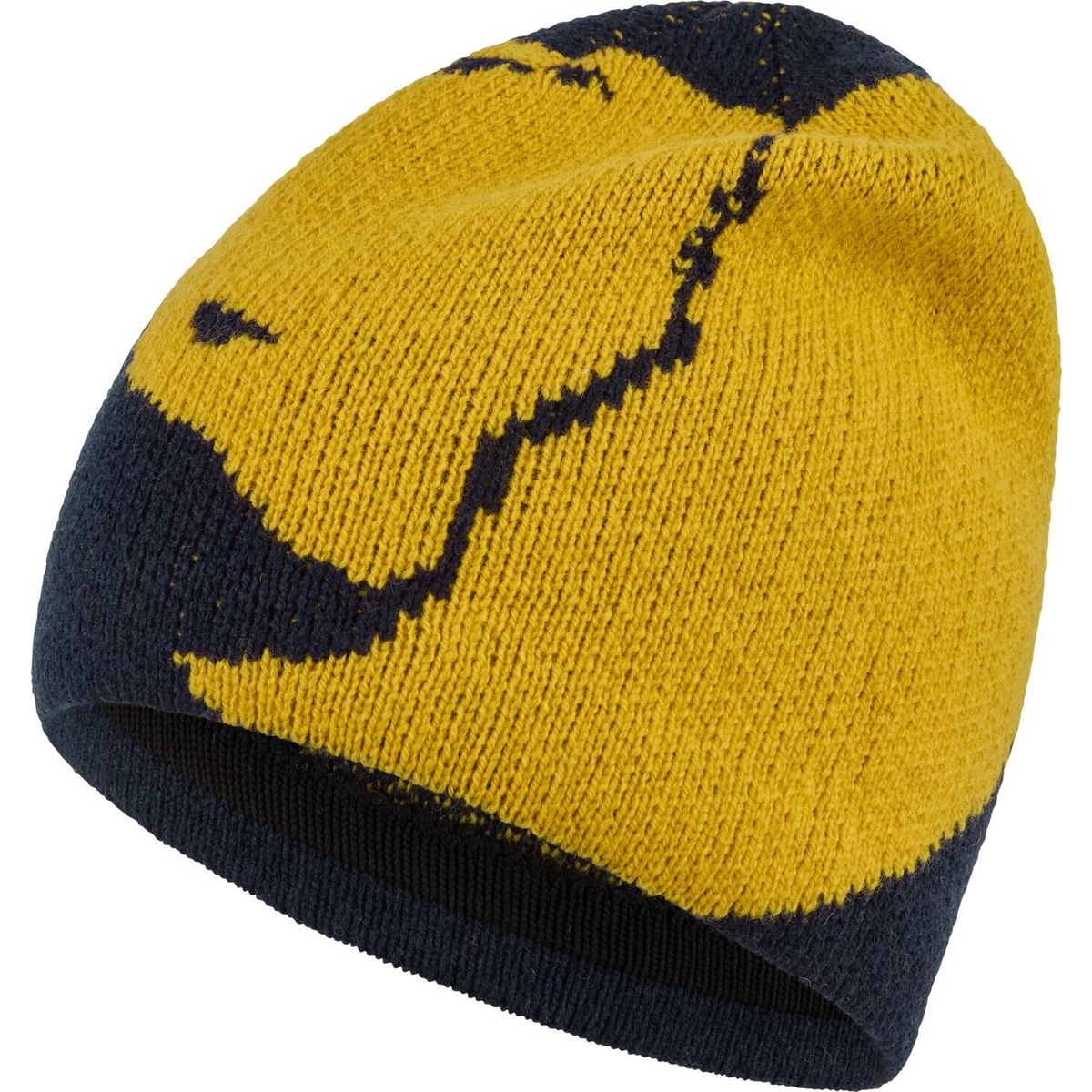 Fjällräven Bergtagen Jacquard Beanie dark navy-mustard yellow (555-161) One Size F13100259-555-161-One Size