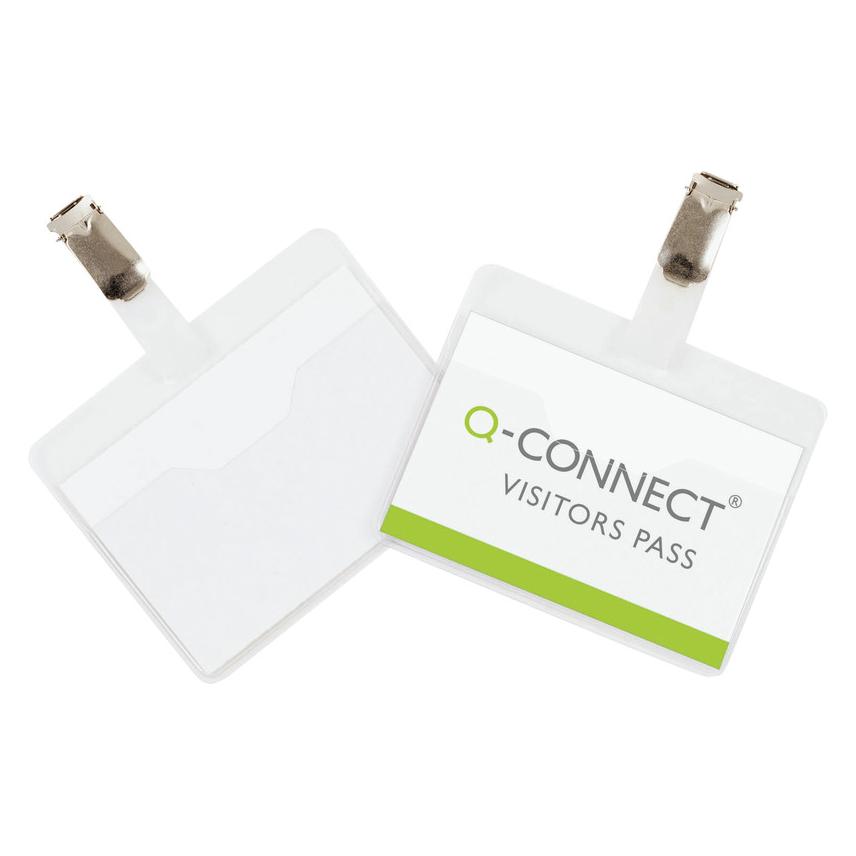Q-Connect Namensschilder mit Clip, 2/3 geschlossen (KF01560)