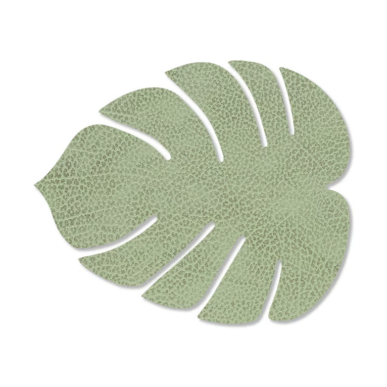 LIND DNA Monstera Leaf Hippo onderzetter Olijfgroen