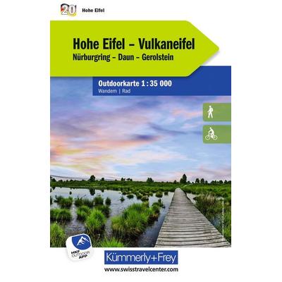 Kümmerly+Frey Outdoorkarte Deutschland 20 Hohe Eifel, Vulkaneifel 1:35.000, Sonstige von , Kümmerly+Frey, 978-3-259-30083-1