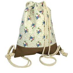 Freizeit-Büdel Flowers beige 701