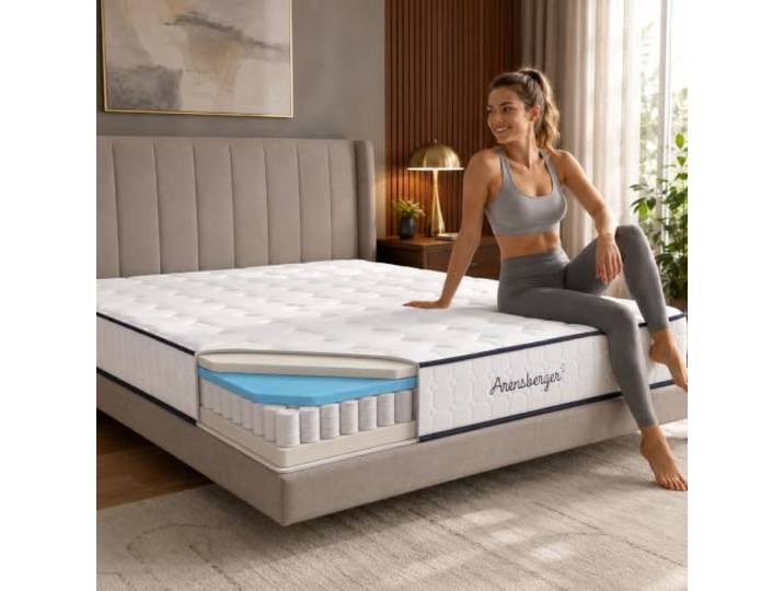 Arensberger Lena Sport Matratze 180x200 cm 21cm hoch, H3, Memoryschaum