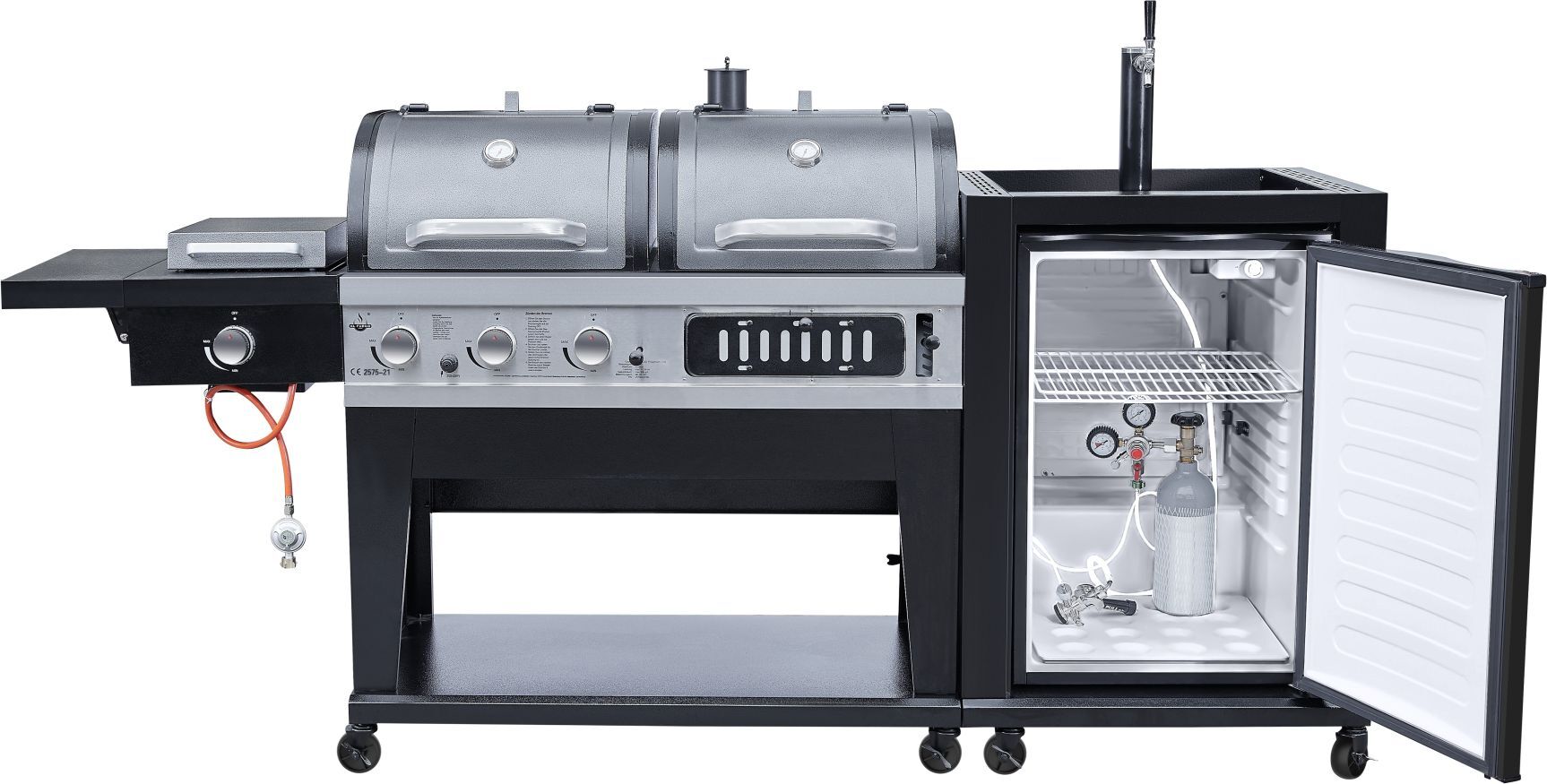 El Fuego Kombigrill 3 in1 mit Bierkühler und Zapfanlage AY0599 Grillwagen Grill