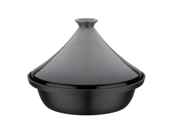 GSW Schmortopf, Grau, Schwarz, Metall, Keramik, 2 l, ISO 9001, backofengeeignet, rostfrei, hitzebeständig, geschmacksneutral, optimale Wärmeverteilung, leichte Reinigung, schadstofffrei gemäß EU-Standards,nicht backofengeeignet, Kochgeschirr, Töpfe, Diverse Spezialtöpfe