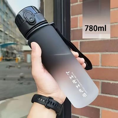 Uplifted Trends Sports Water Bottle With Large Capacity Perfect For Fitness Mountaineering Cycling And Camping black