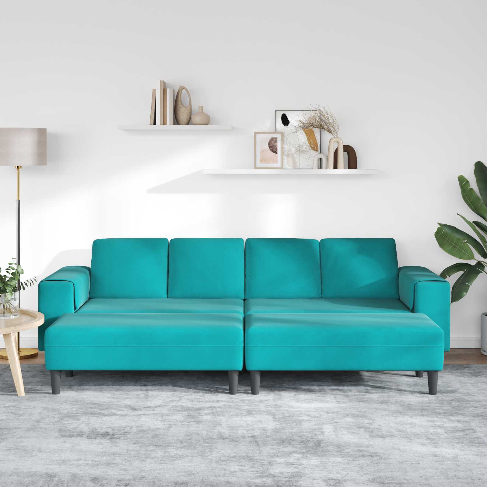 vidaXL Canapé de salon 3 pc Turquoise