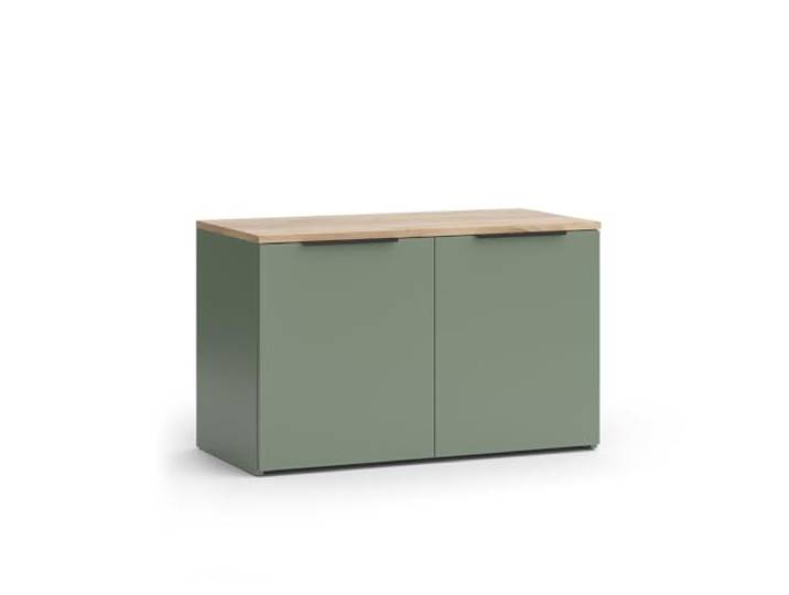 Vicco Kommode Wido , Grün 80 x 50 cm mit 2 Türen, geeignet zur Aufbewahrung von Kleidung und Haushaltsgegenständen