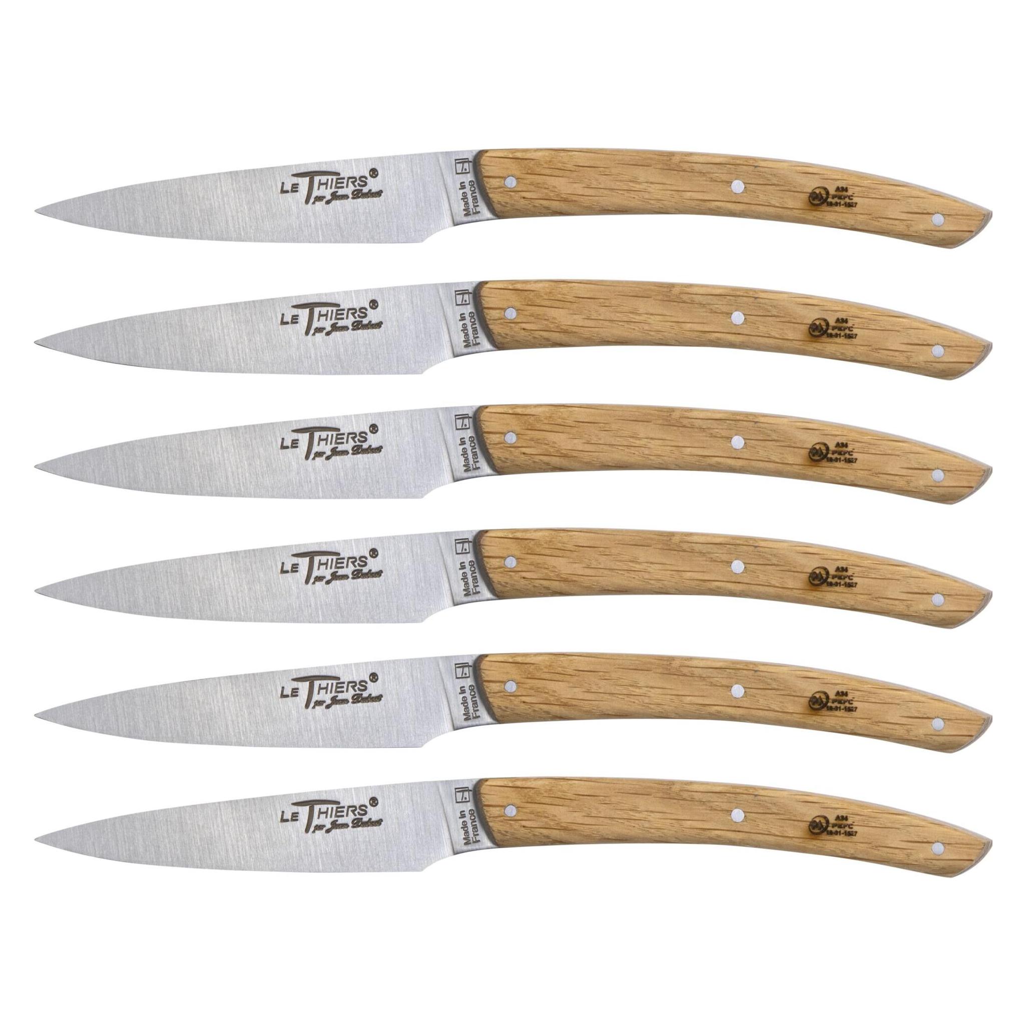 Laguiole Jean Dubost Messer Set 6 tlg., Eichenholz (10.50 cm) (J06TA720PEF015)