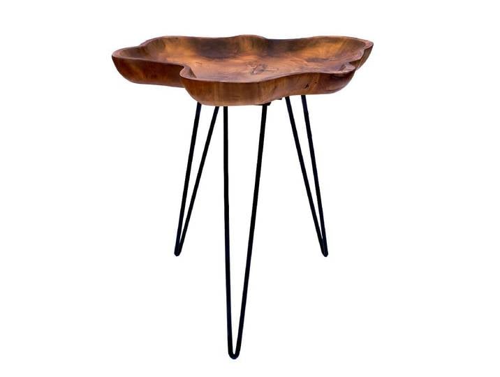 Brillibrum Beistelltisch Tisch Tablett Teakholz Couchtisch Tabletttisch Holz Beistelltisch