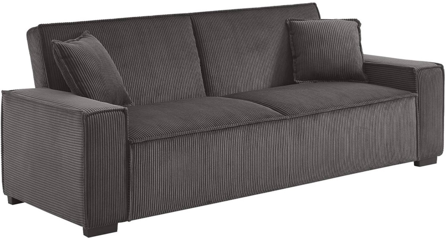 Sweek Slaapbank 3-zits Feel Corduroy met Verstelbare Rugleuning en Afneembare Hoes