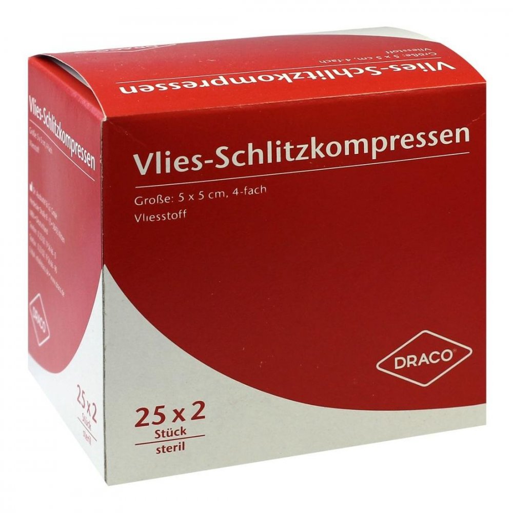 Dr. Ausbüttel GmbH & Co. KG Schlitzkompressen Vlies 5x5cm 4fach steril 00749034