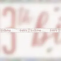 Banner roségold Zahl 13