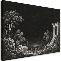 WANDBILD schwarz landschaftsarchitektur