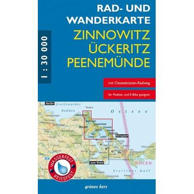 Rad- und Wanderkarte Zinnowitz, Ückeritz, Peenemünde, Sonstige von , Grünes Herz, 978-3-86636-242-0