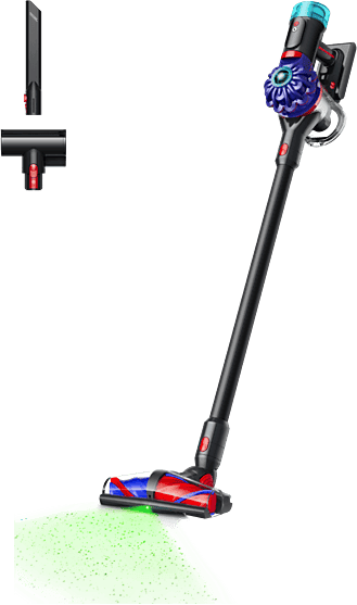 Aspirador escoba - Dyson V10 Konical™, Potencia succión 150 AW, Autonomía 60 min, Accesorios, Negro
