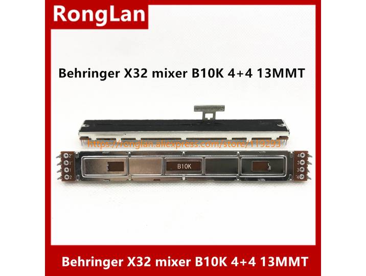 [BELLE] Potentiomètre coulissant double B10K pour table de mixage Behringer X32, 12,8 cm (128 mm), 4+4, 8 pieds, 13MMT - 5 PIÈCES/LOT