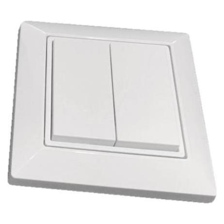 Casambi Wandschalter weiss 2fach 808924 4-Kanal, batterielos quadratisch Wippe (808924)