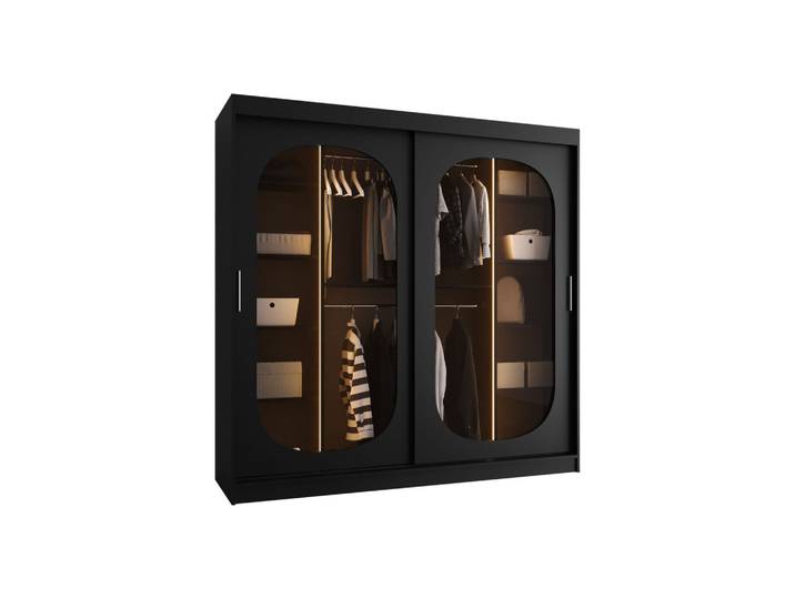 SCHWEBETÜRENSCHRANK Bahrajn 200 mit LED Beleuchtung