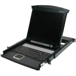 Iogear 17" LCD KVM Combo Console, KVM Switch, Schwarz
