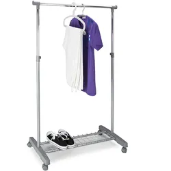 Rollgarderobe NIKLAS (BHT 83x170x43 cm) - grau - BHT 83x170x43 cm