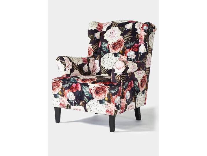 bonprix Ohrensessel mit Blumendruck, 95x76x86 cm, Sitzgelegenheit mit Gemütlichkeit, Ohrensessel mit Blumenprint, rosa