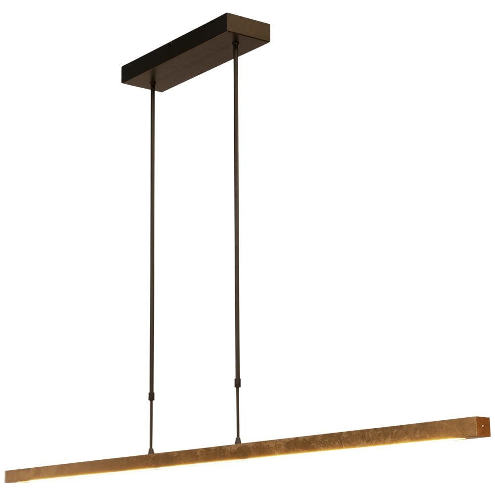 Masterlight Real 3 Hanglamp - Zwart en Goud/Messing - 160 cm