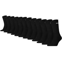 PUMA Unisex Socken, 12er Pack - Sport Crew Sock,Tennissocken, ECOM Schwarz / 39-42