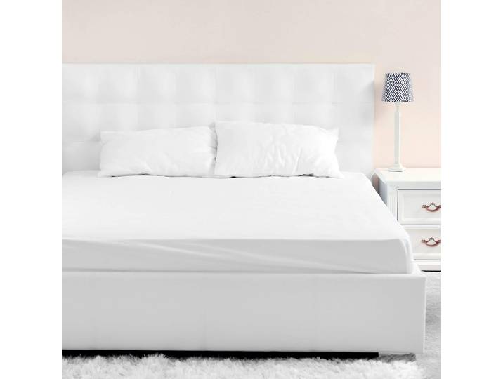 Drap housse jersey blanc bonnet 40 cm 90x200
