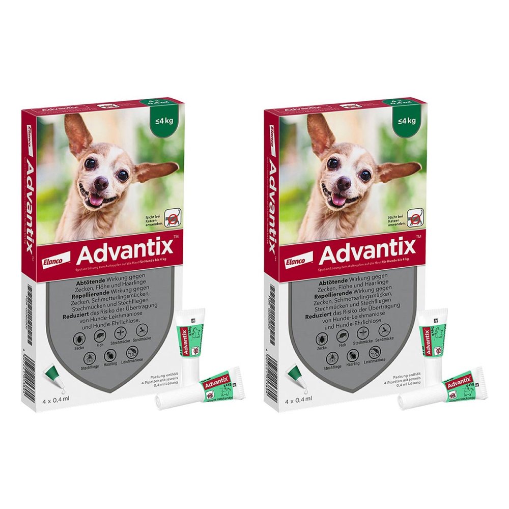 Elanco Deutschland GmbH Advantix Spot-on Hund bis 4 kg Lösung 08102636