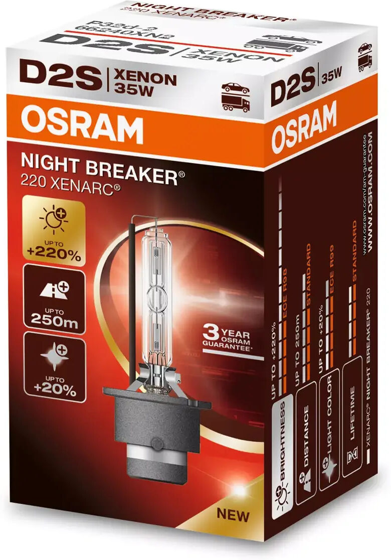 Osram Glühlampe, Hauptscheinwerfer Xenarc Night Breaker 220 D2s 66240xn2