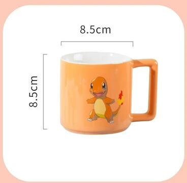 Uplifted Finds SHUNXIANG Pokemon Pikachu Ceramic Mug Kawaii Anime Breakfast Milk & Coffee Cup charmander