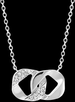 Edenly Halskette Auge des Orients - Lia - WeiÃŸgold, 18 Karat, mit Diamanten