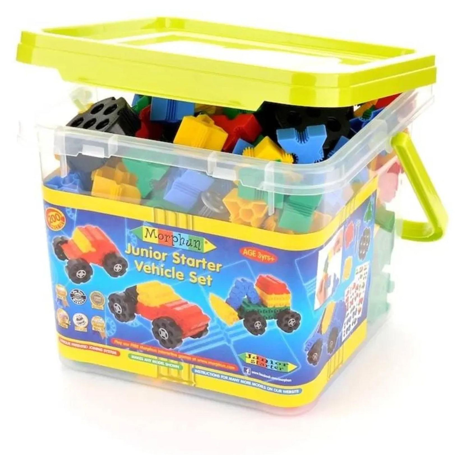 Morphun Constructieblokken Starterset Voertuigen, 200 stuks