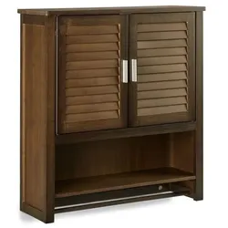 Helloshop26 - Hängender Badezimmerschrank Apotheke Bambusholz braun 13_0000298