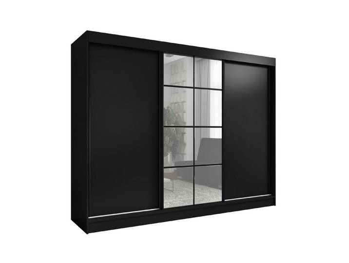 A&J MöbelLand GmbH Schiebetürenschrank ORAV 3-türiger Kleiderschrank mit Spiegel, 4 Schubladen (TOP ANGEBOT! Geräumiger Schrank mit einer Breite von 200 cm und Spiegel, ideal zur Aufbewahrung von Kleidung und Accessoires. 4 Schubladen gratis und viel Stauraum. TOP PRODUKT! Wählen Sie das ideale Modell für Ihr Schlafzimmer!, Gratis 4 Schubladen – Katalogpreis der Schubladen 219 Euro)