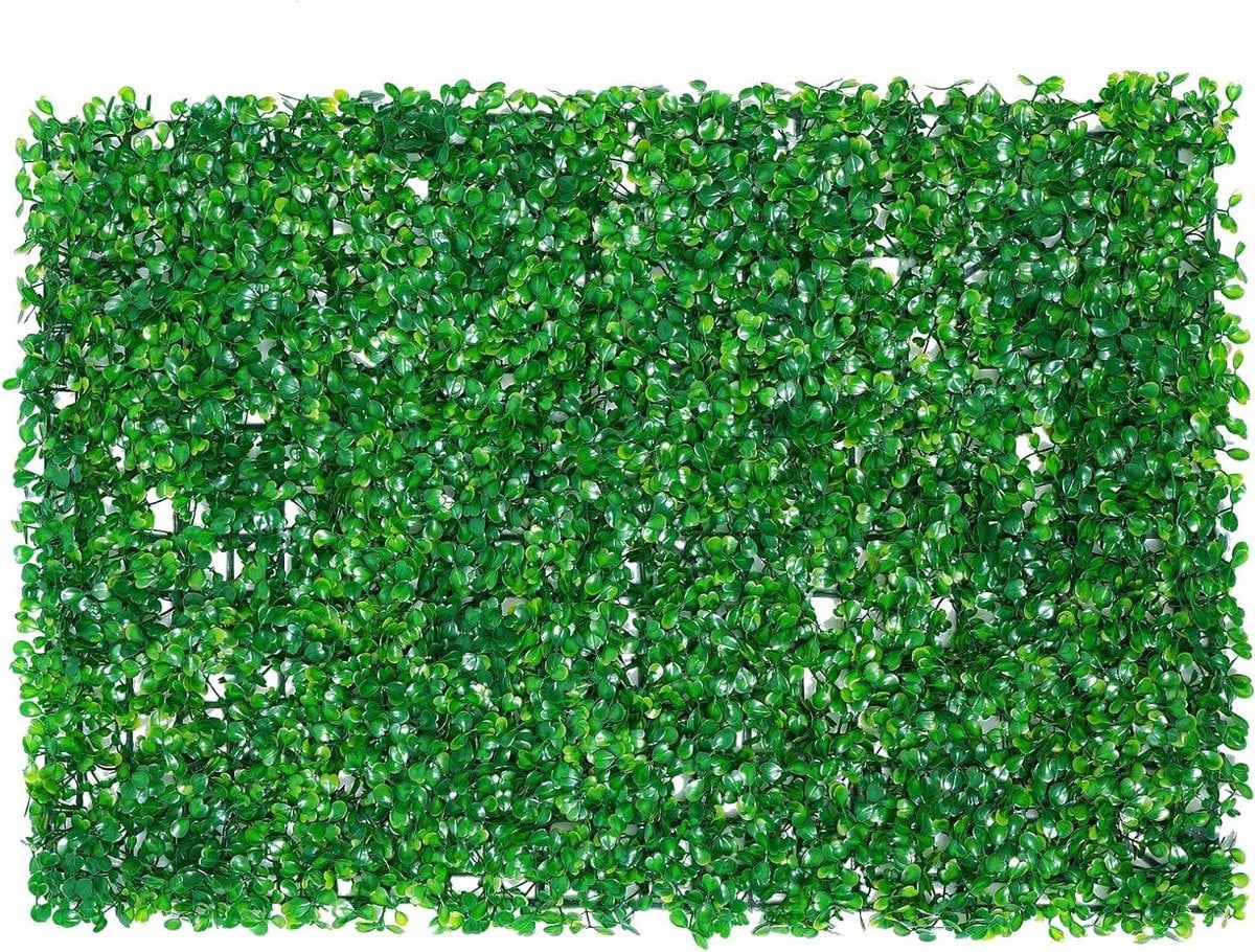 Groen Kunstplanten Paneel - Kunstmatige Heg voor Binnen en Buiten - 60 x 40 cm