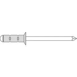 GESIPA PolyGrip Blindniete - Alu/Stahl - Senkkopf - 3,2x6 - Klemmbereich 1-3 mm