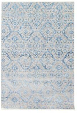 ECARPETGALLERY Hand-knotted Heritage Grey Silk, Wool Rug - 4'0 x 6'1