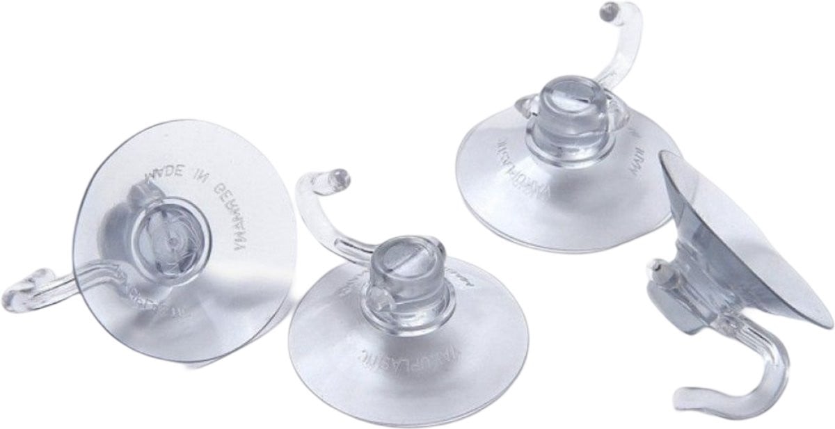LOUZIR Set van 4 Multi Wandhaakjes met Zuignappen voor Keuken en Badkamer